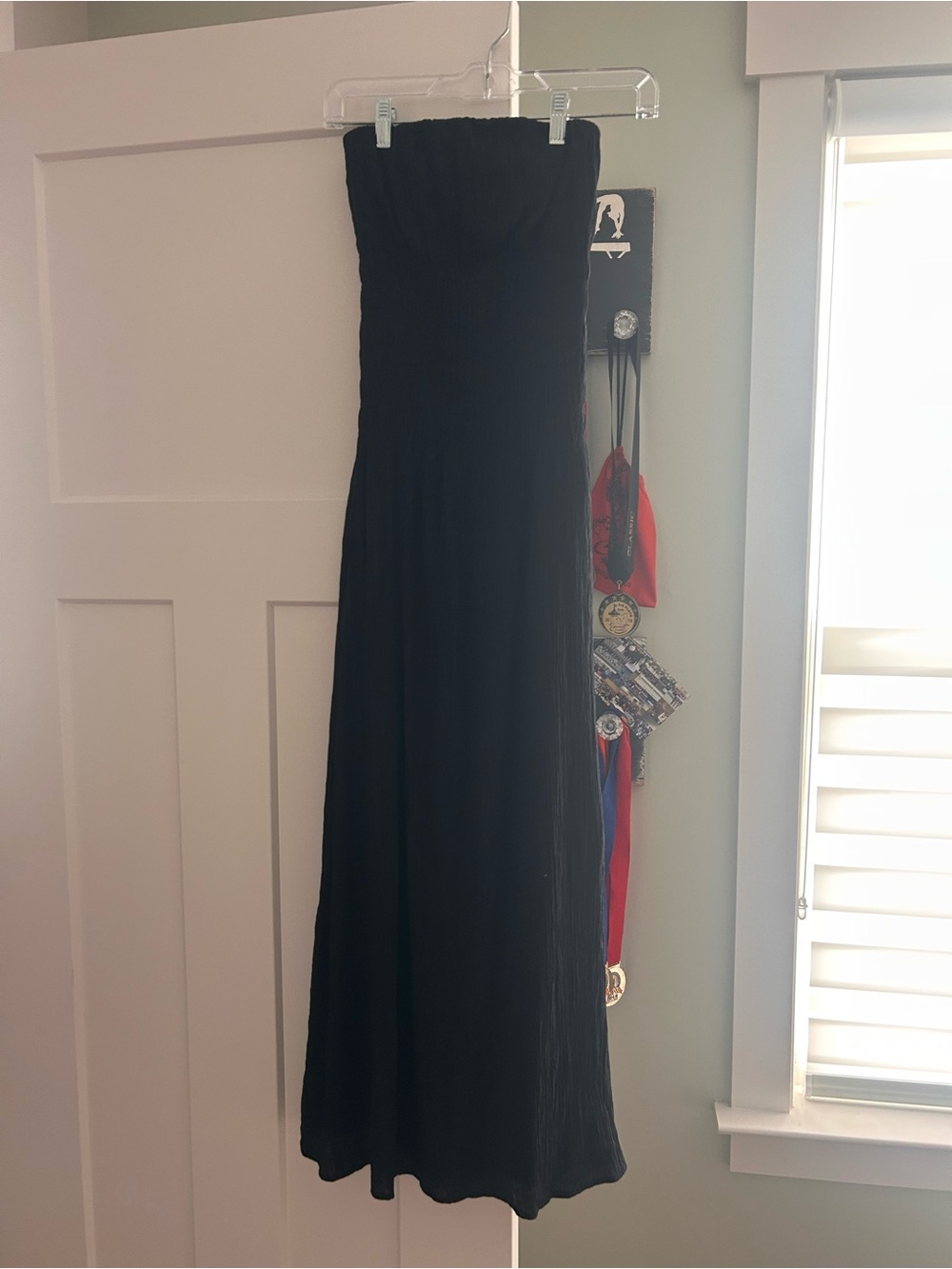 Abercrombie & Fitch Black Strapless Maxi Dress